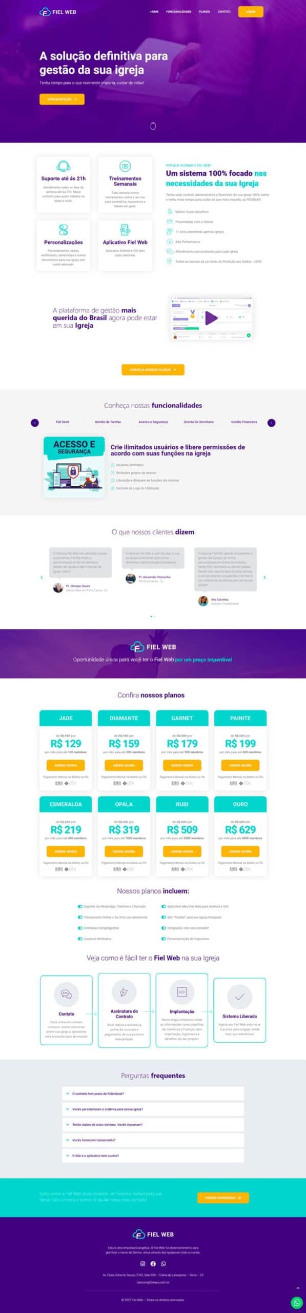 Landing Page Fiel Web