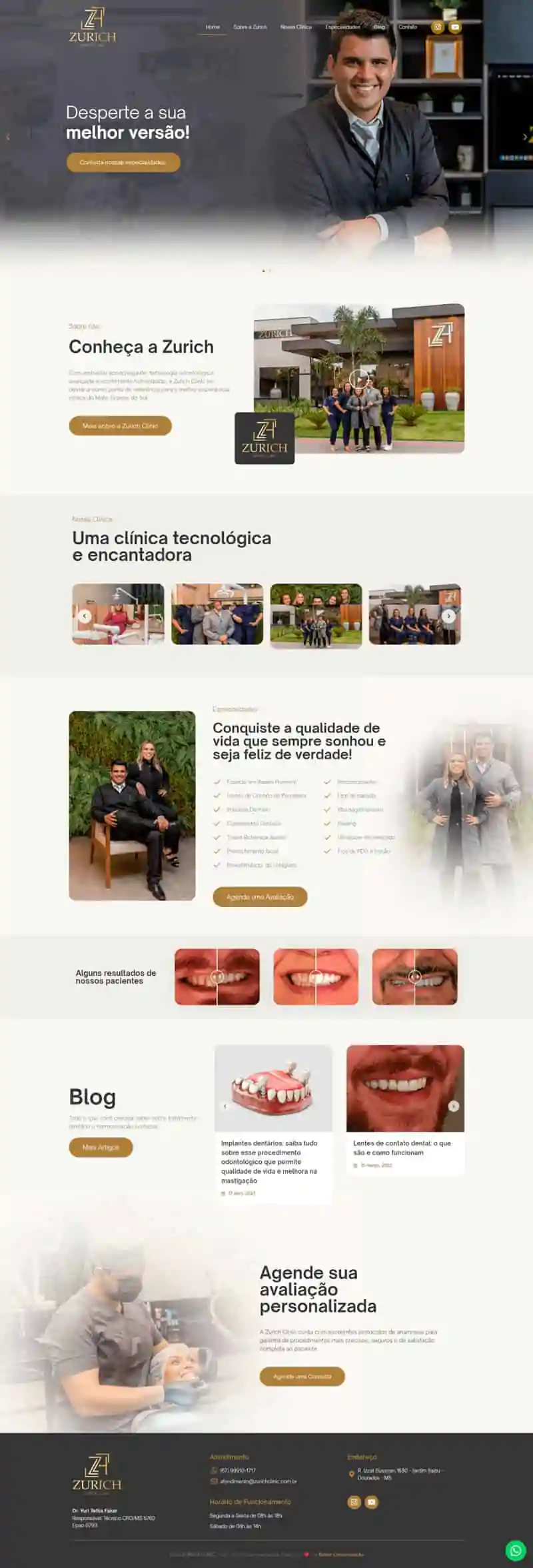 Site Zurich Odontologia