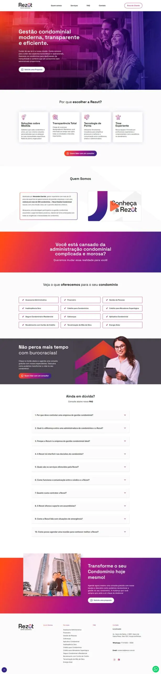 Landing Page Rezut