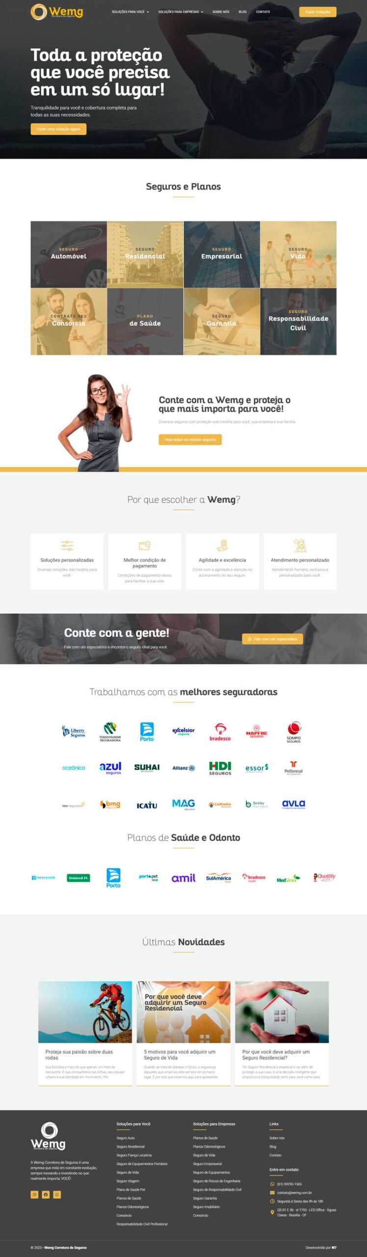 Site Wemg Corretora de Seguros