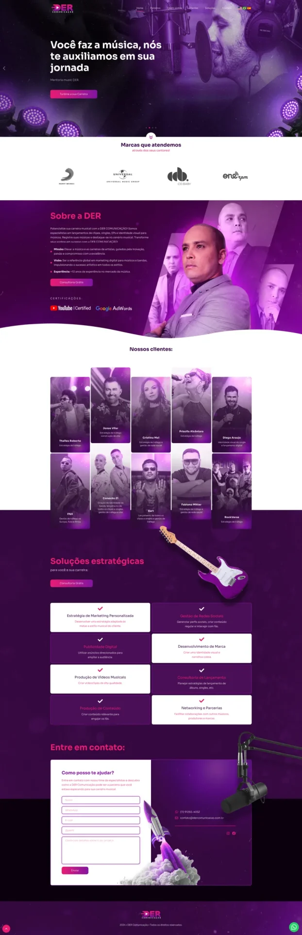 Projeto DER Comunicação - Criação de Sites Profissionais